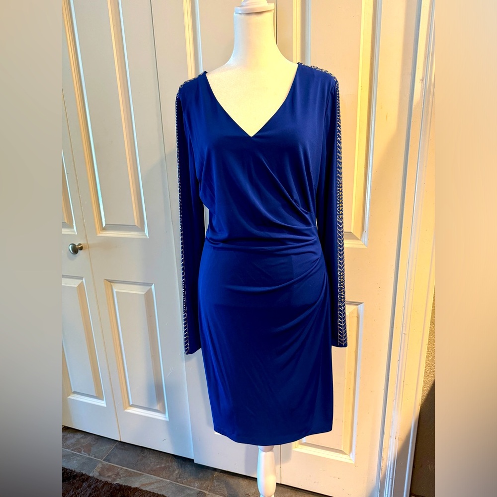 Guess Dress… Royal Blue with Rhinestone trim down the sleeves. Size 12…worn once